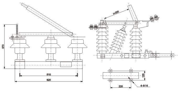 GW1系列户外高压隔离开关