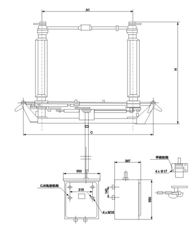 GW4系列户外高压隔离开关