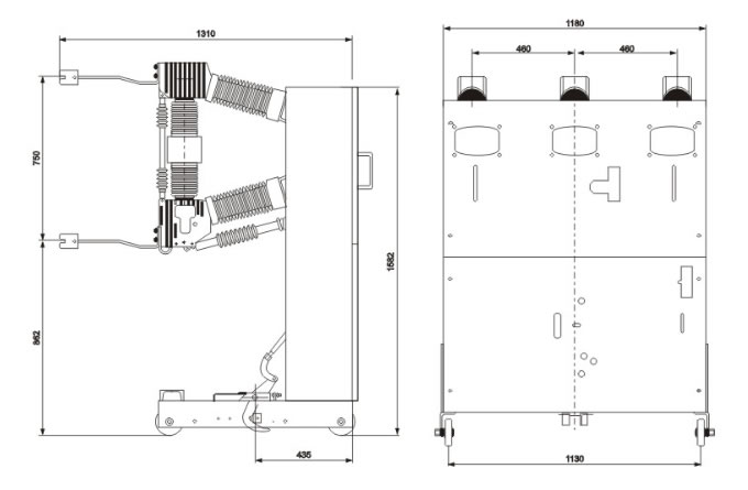 ZN23-40.5G系列车式高压真空断路器